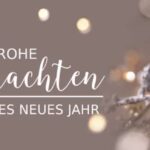 Frohe Weihnachten und ein gesundes neues Jahr!